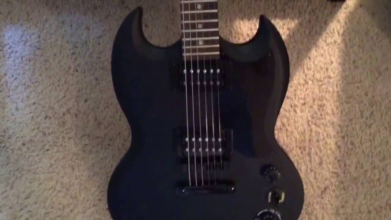 Epiphone SG Electric Guitar Performance Pack Goth Style Pitch Black