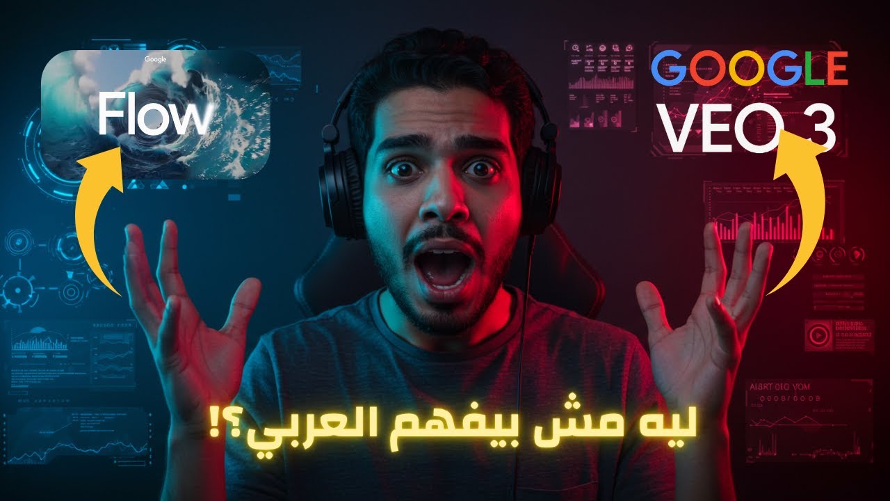 ليه Google Flow مش بيفهم العربي؟ الحل مع VEO 3 لإنشاء فيديوهات بلهجتك!
