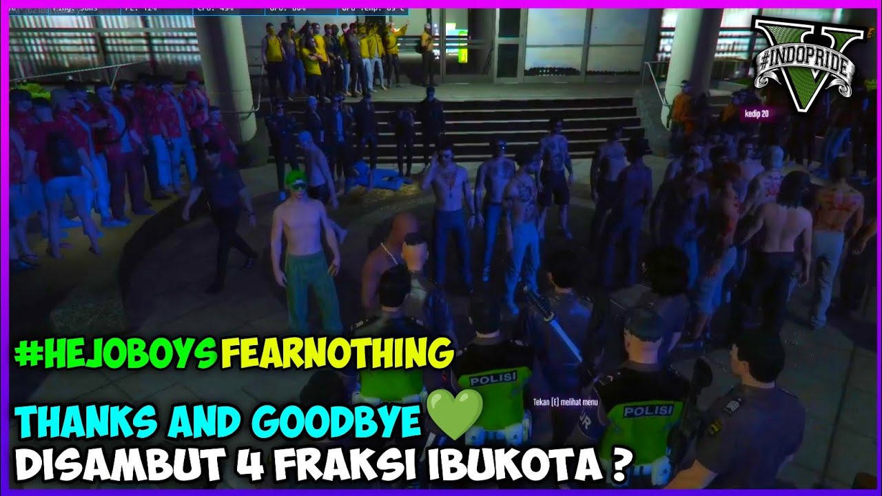 THANKS AND GOODBYE HEJOBOYS 💚 !! DIKAWAL POLISI DAN DISAMBUT SEMUA FRAKSI ?? ( GTA V ROLEPLAY )