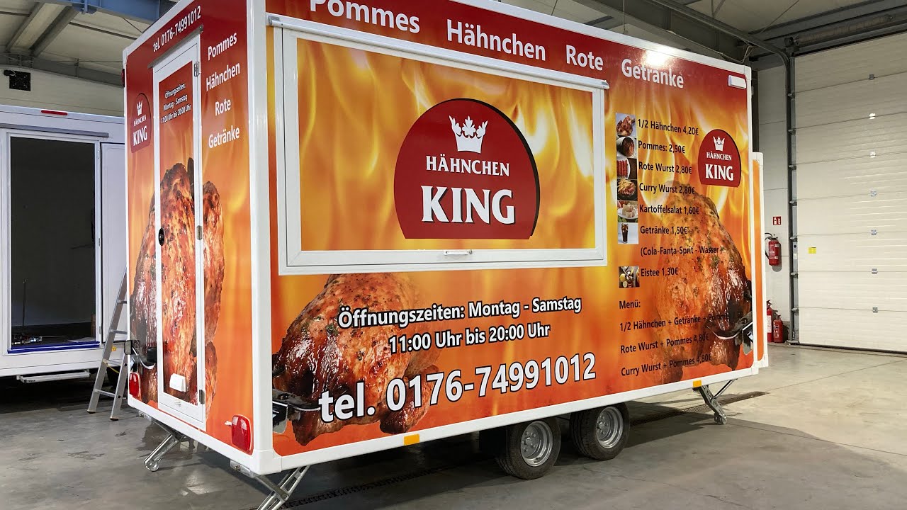 Food Truck / CATERING TRAILER, VENDING TRAILER, IMBISS ANHÄNGER FOR CHICKEN & KEBAB (part2)