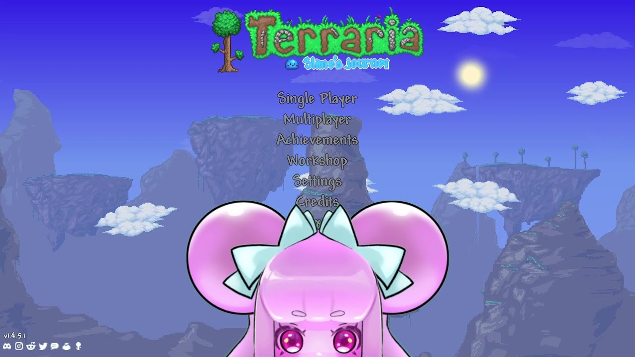 i wanna play more with freins!!!! [SKYBLOCK Terraria]