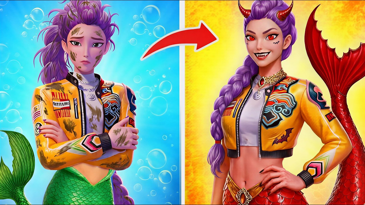 RUMI From Mermaid to Dark Demon | K-POP Demon Hunters Challenge