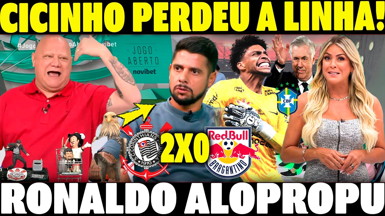 AGORAA!! CICINHO PERDEU A LINHA! CORINTHIANS TÁ UM TIMAÇO! RONALDO: HUGO É GOLEIRO SELEÇÃO...''