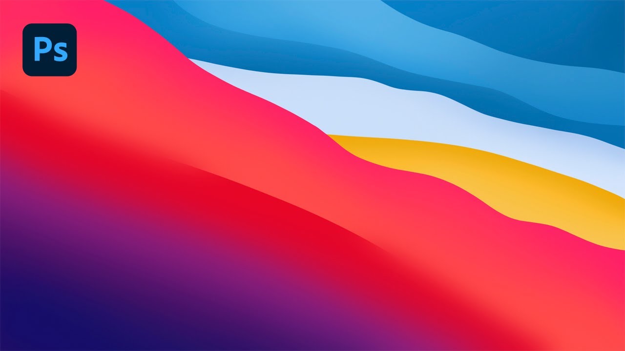 Tuto Photoshop : Recréer le fond d'écran de macOS Big Sur ! (Abstrait)