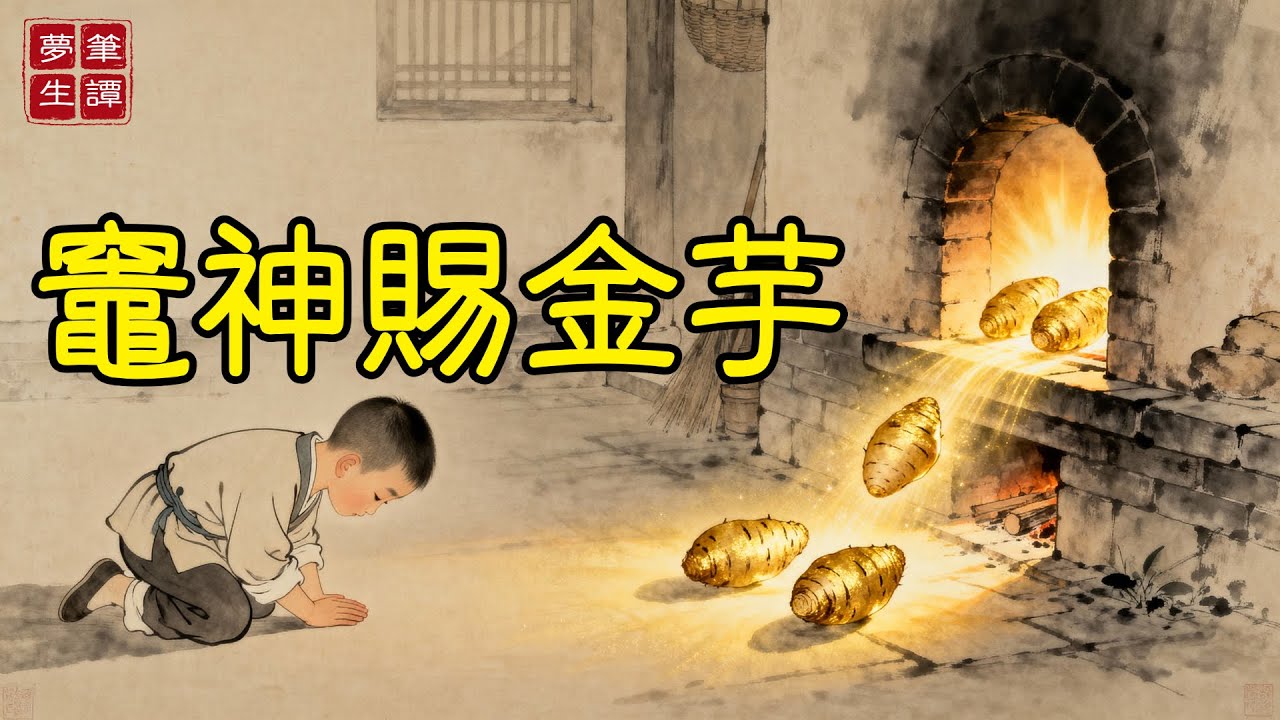 掃把星寡婦撿回個凍僵的乞丐，用體溫救活他！乞丐蘇醒後對著竈臺磕頭，竈膛裏竟滾出個金燦燦的芋頭！#故事#民間傳說#奇遇#報恩#原創故事