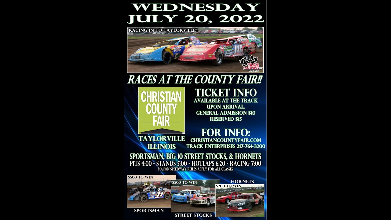 Taylorville Fair Race 7 20 22 FULL SHOW VIDEO!