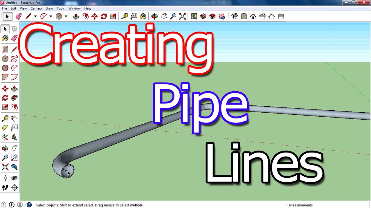 Как создать линии трубопровода в Sketchup