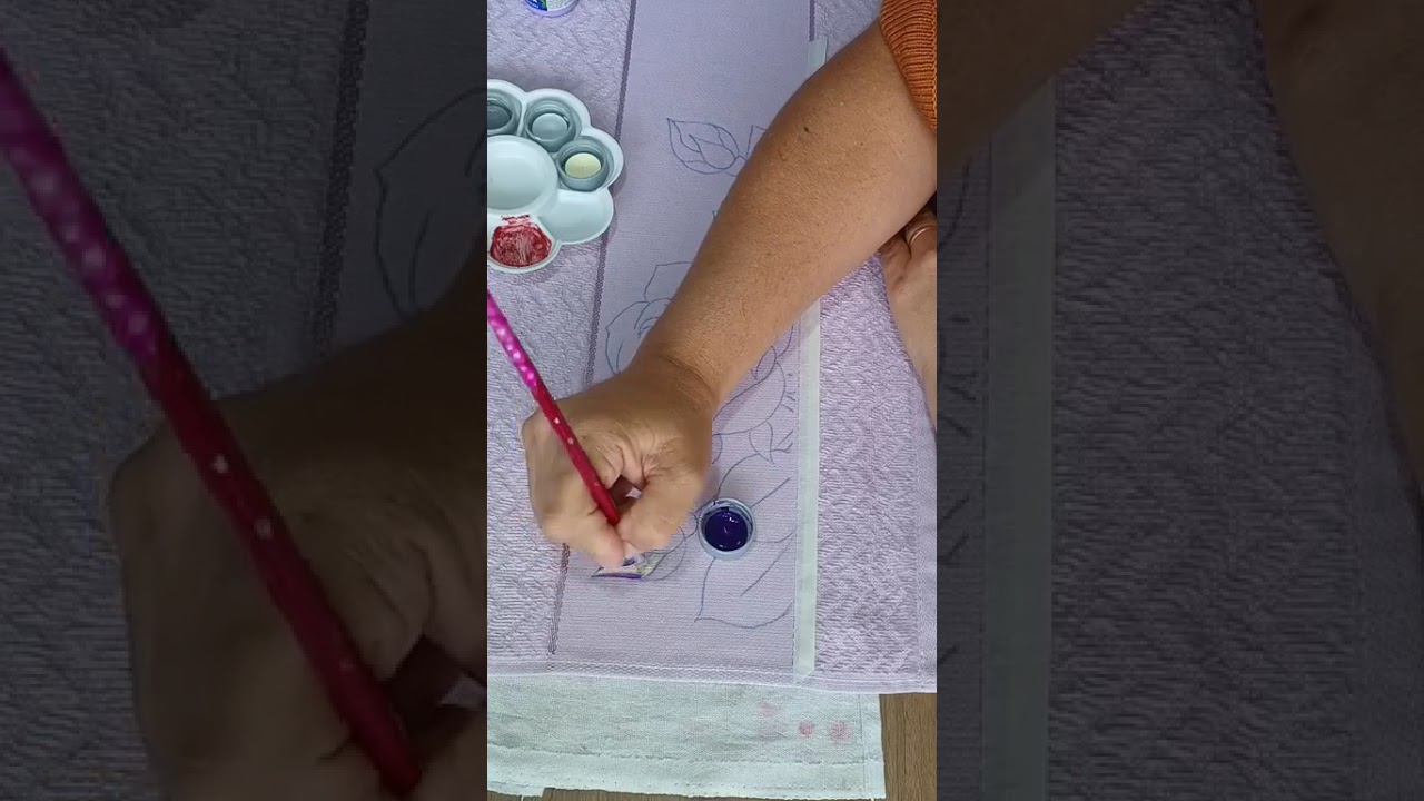Como pintar rosa mesclada.