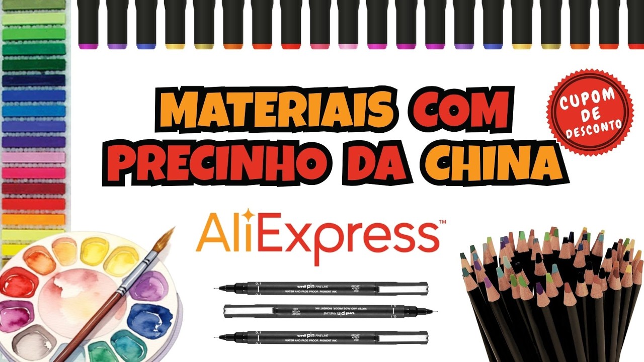 Achadinhos da AliExpress - VEM PEGAR SEU CUPOM DE DESCONTO! Material de arte com aquele precinho!