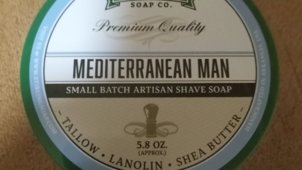 MEDITERRANEAN MAN Shave soap by Stirling Soap Company.