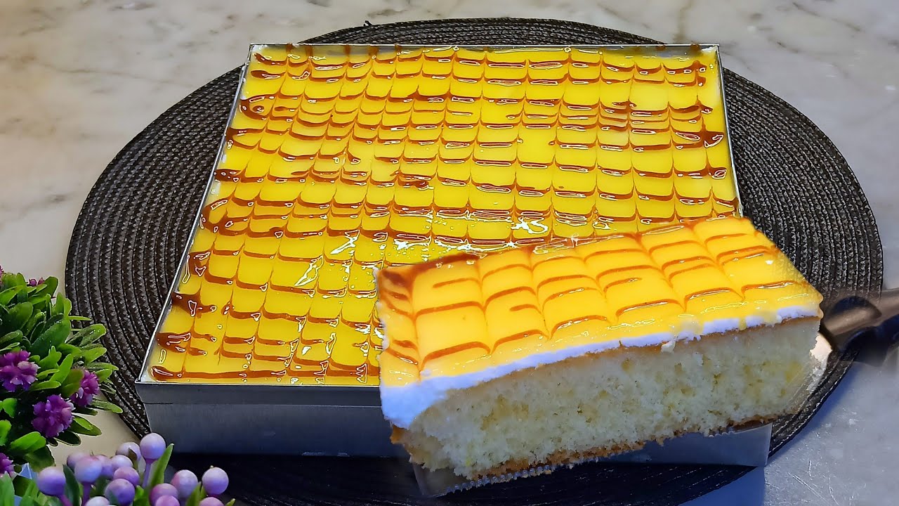 كيكة الليمون🍋🍋 الاقتصادية المنعشة طالعة اسفنجية  خفيفة مشربة بنتها خيااااال في خياااال جربوها تستاهل