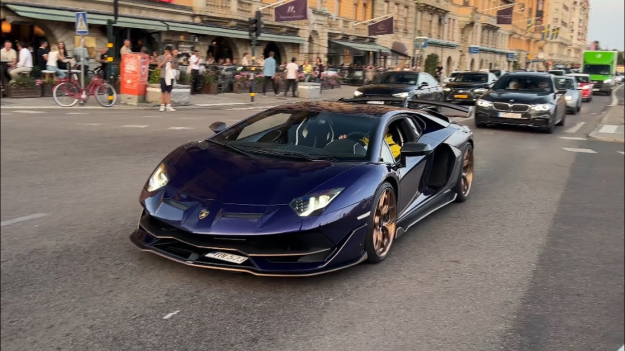 Supercars in Stockholm | August 2025 | SVJ, Mansory Aventador, Aston Martin DB6, Techart, 812, SF90