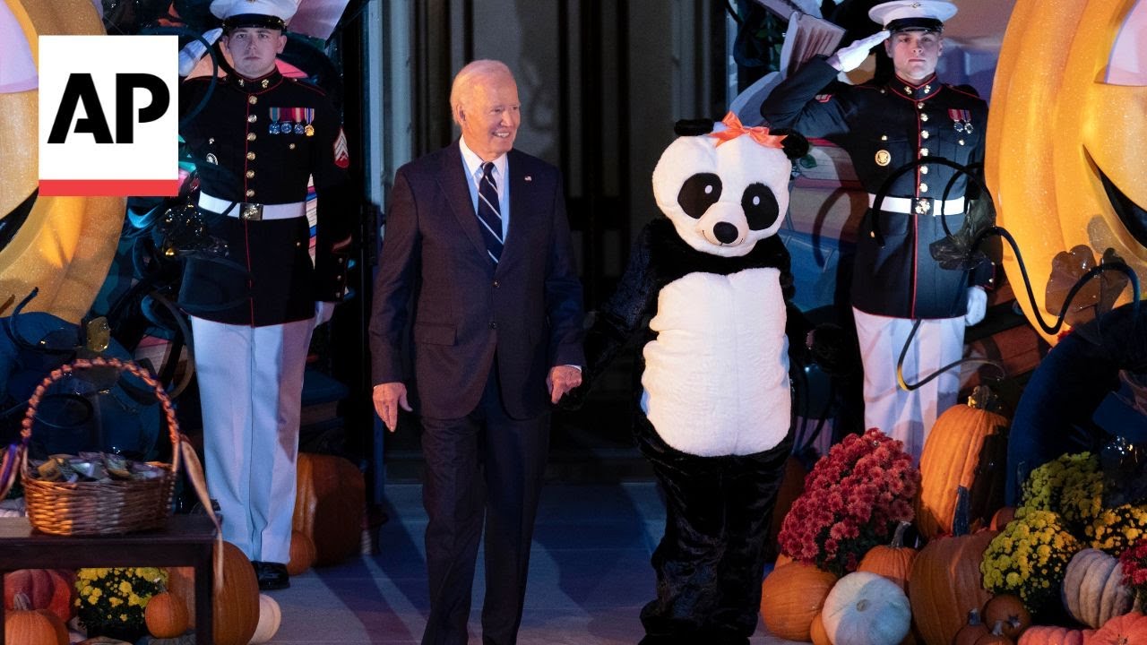 Jill Biden dresses up as a Panda for Halloween event at the White House