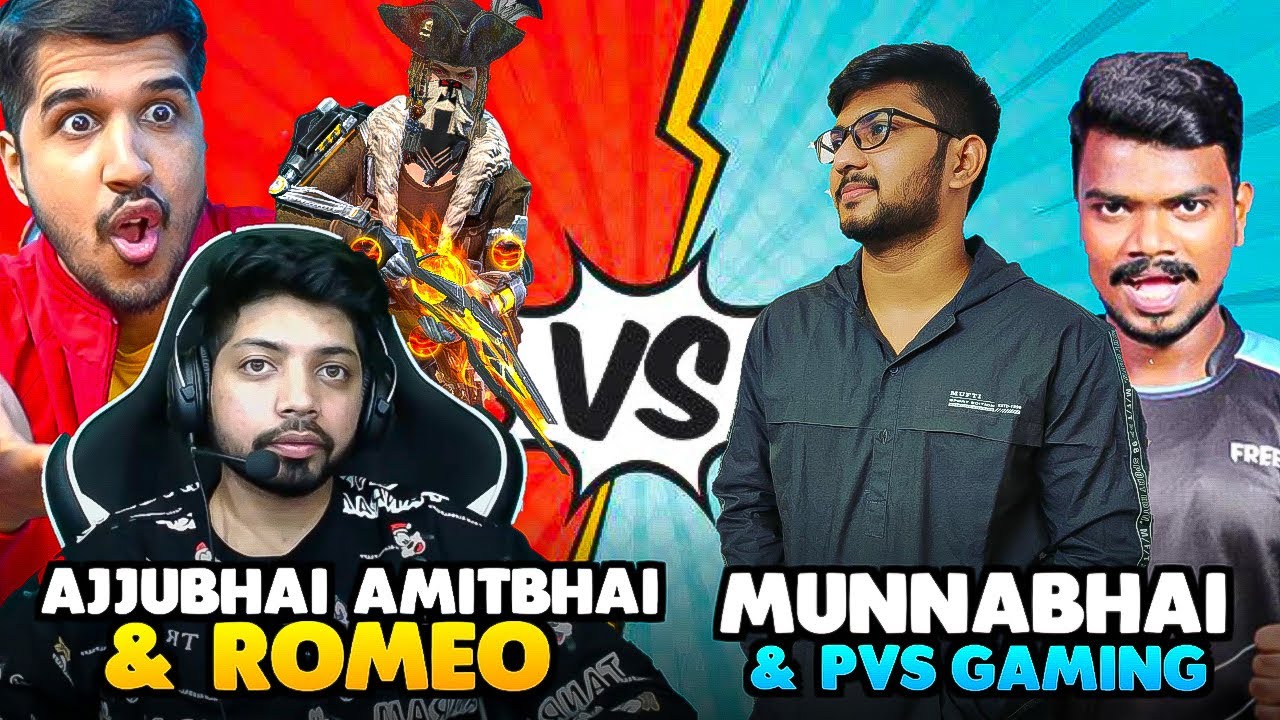 Ajjubhai, Amitbhai & Romeo Vs Munnabhai & Pvs Gaming😱 South Ke Superstar- Garena Free Fire