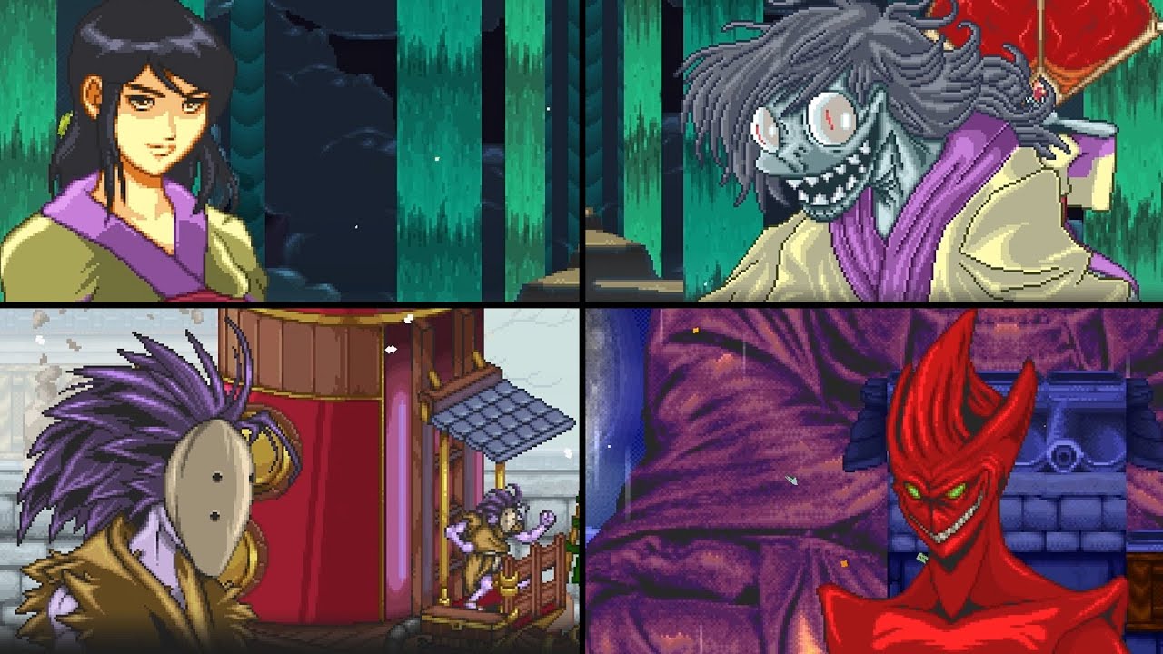 Ganryu 2 - ALL Boss Fights and Story Cutscenes + Ending Compilation
