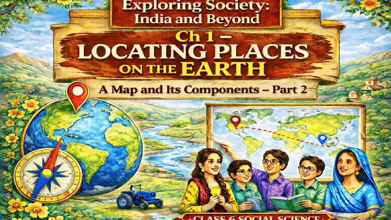 Exploring society: India and Beyond Class-6Ch-1 A map and its components (part2)