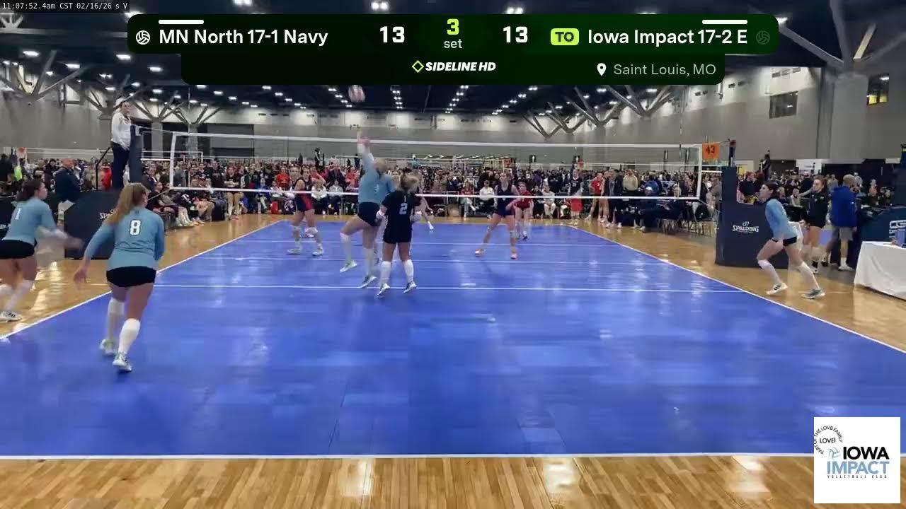 Iowa Impact 17-2 E vs. MN North 17-1 Navy (2026.02.16)