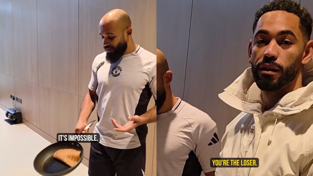Matheus Cunha & Mbeumo go crazy flipping pancakes, Manchester United stars devastated after losing 
