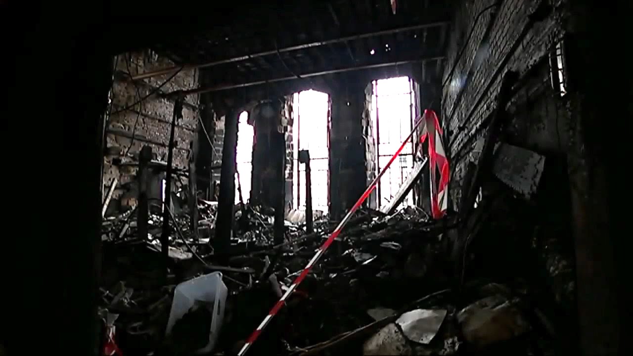 First glimpse inside Glasgow School of Art since major fire | Channel 4 News