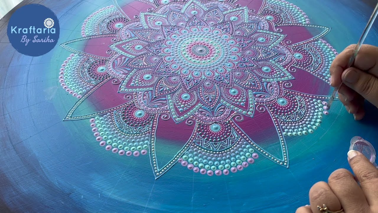 Is it my Most beautiful Dot mandala? 24 inch dot mandala on MDF board. Step by step tutorial.
