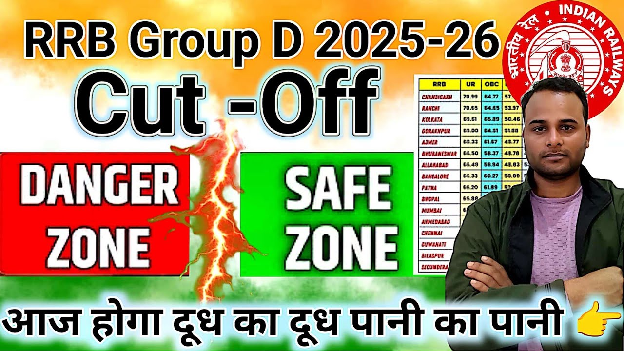 RRB Group D Cut Off 2025 | RRb group-d Cut-Off Red Zone🔴आज होगा दूध का दूध पानी का पानी👍#rrb#groupd