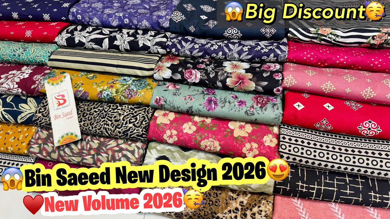Bin Saeed Lawn Collection 2026 | Bin Saeed Summer Collection | Bin Saeed Lawn Wholesale