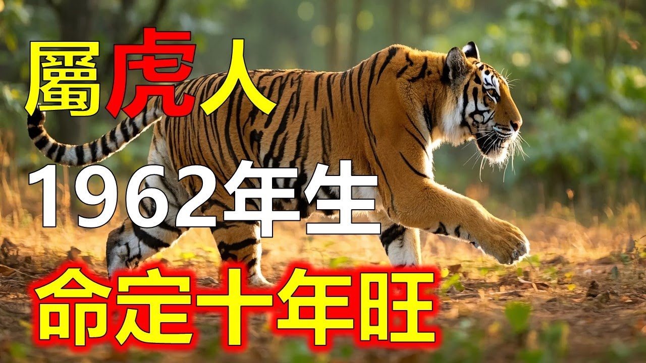 1962屬虎人撐過年底，十年福星加持，橫財如雨而下。#2026虎#生肖虎 #1962虎