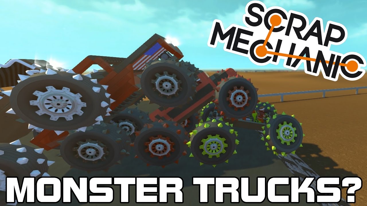 Многопользовательские гонки на монстр-траках! (Scrap Mechanic #129)