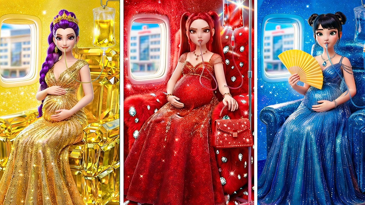 🤰🏥✨ Golden vs Ruby vs Diamond – Comparing Pregnant Life in the Hospital | K-Pop Demon Hunters