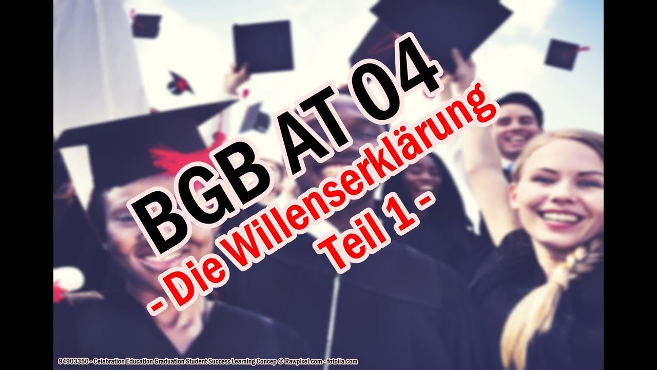 Die Willenserklärung - Objektiver Tatbestand - BGB AT 04