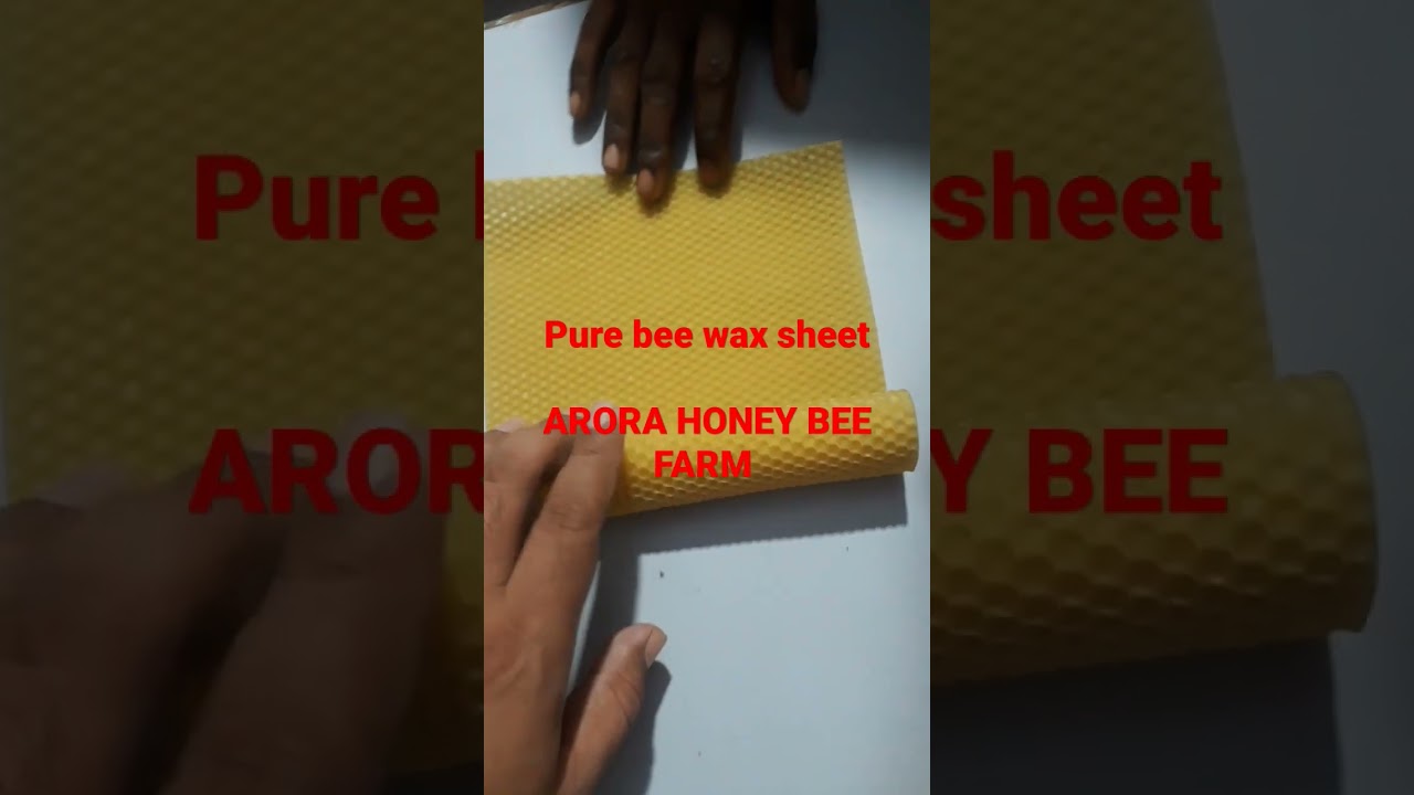 Pure bee wax sheet #purebeewaxsheet #beewax #waxsheet @ARORAHONEYBEEFARM