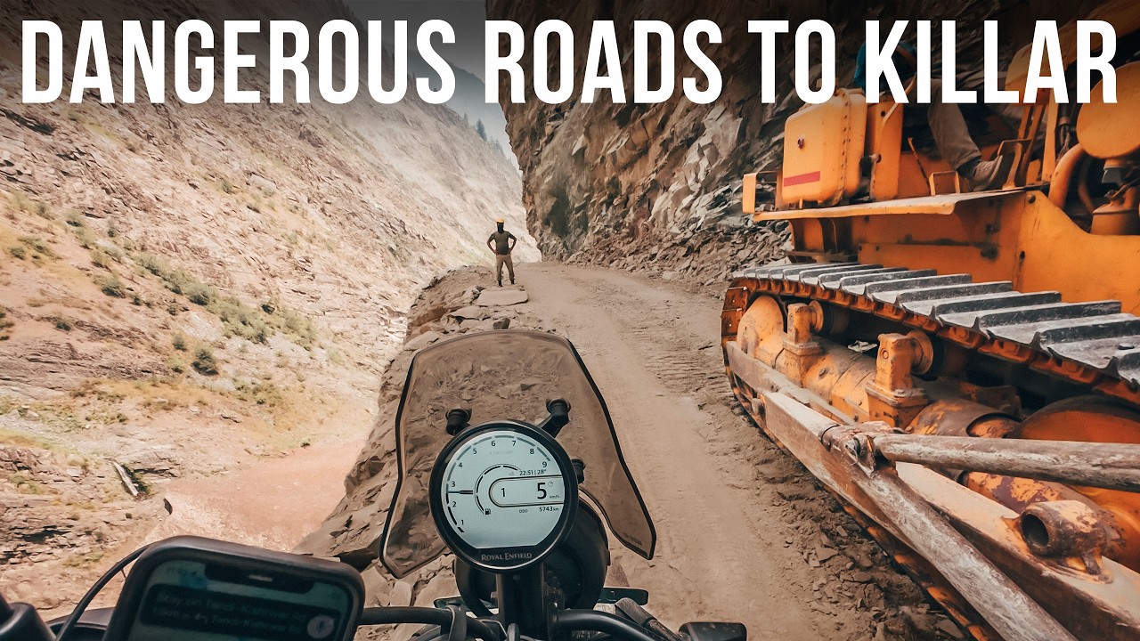 Узкие дороги на краю обрыва в Гималаях на Royal Enfield 450 Himalayan — Эпизод 2