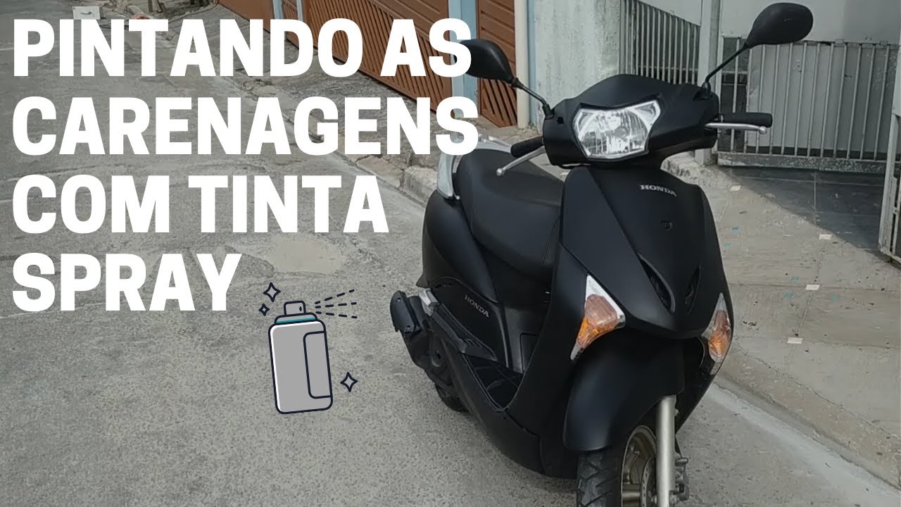Pintando a Lead 110 com tinta spray.