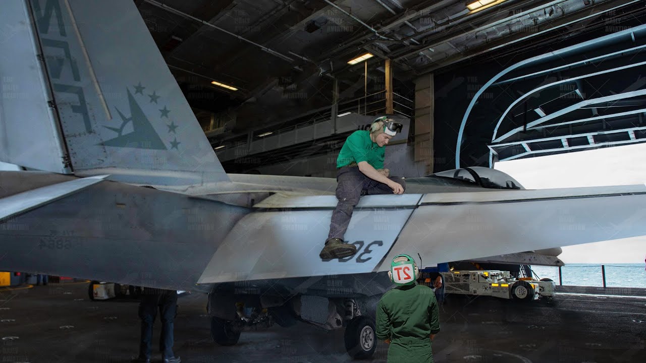 US Powerful $70 Million F-18 Jet Maintenance in Middle of the Ocean