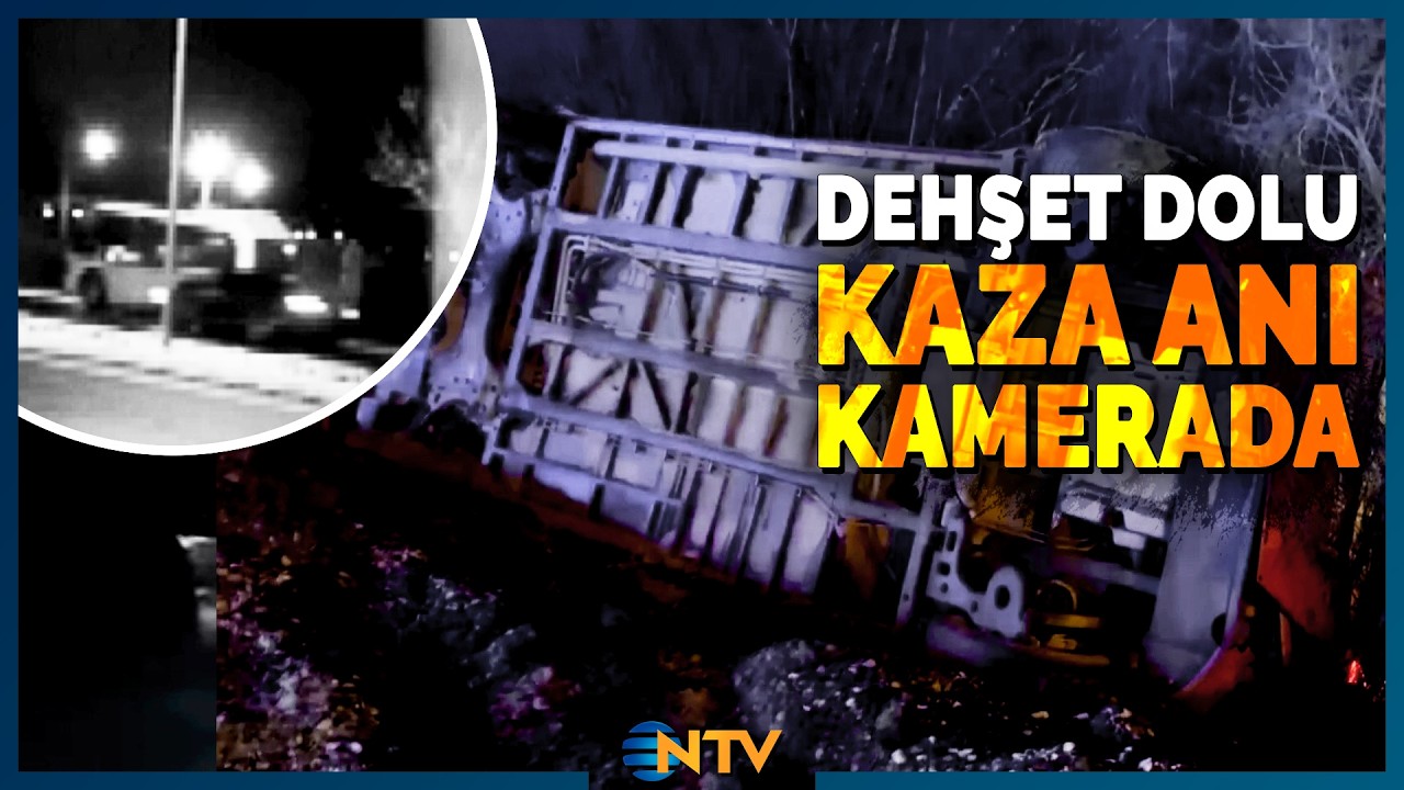 Güvenlik Kamerasına Yansıyan Dehşet! Midibüs Şarampole Devrildi | NTV