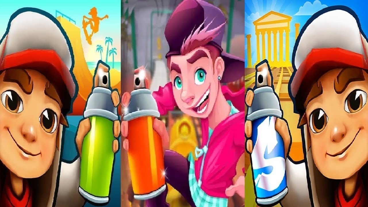 subway surfers venice beach VS Greece VS subway NEW run Android Gameplay HD