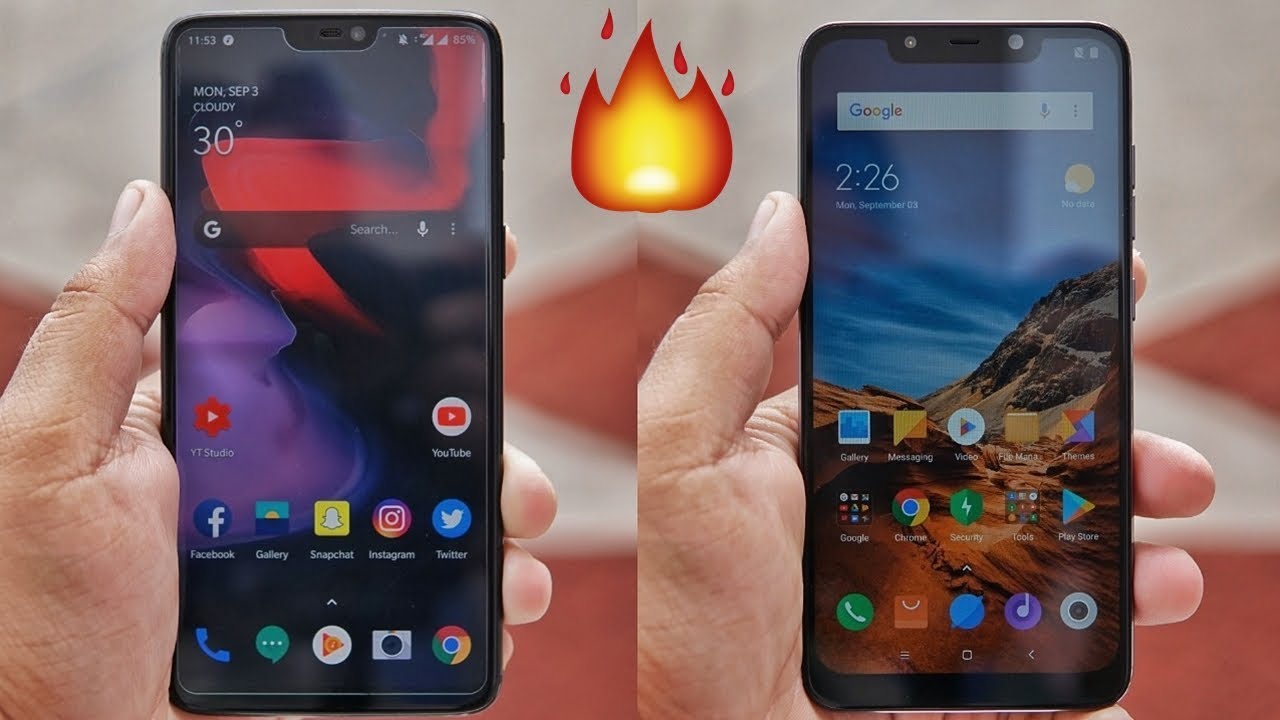 Poco F1 vs Oneplus 6 Drain, Stability, Consistency & Heating Test 🔥