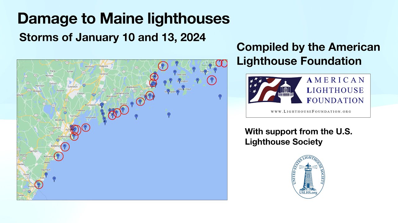 January 2024 Storm Damage to Maine Lighthouses