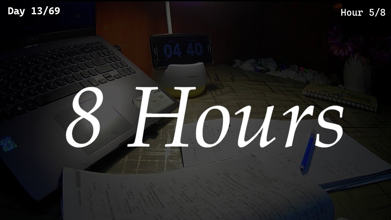 LIVE | 8-Hours Study with Me 📚⛈️ Thunderstorm Sound  (Day - 13)