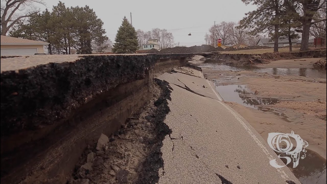 NEBRASKA Flood Damaged House/ Eroded Roads