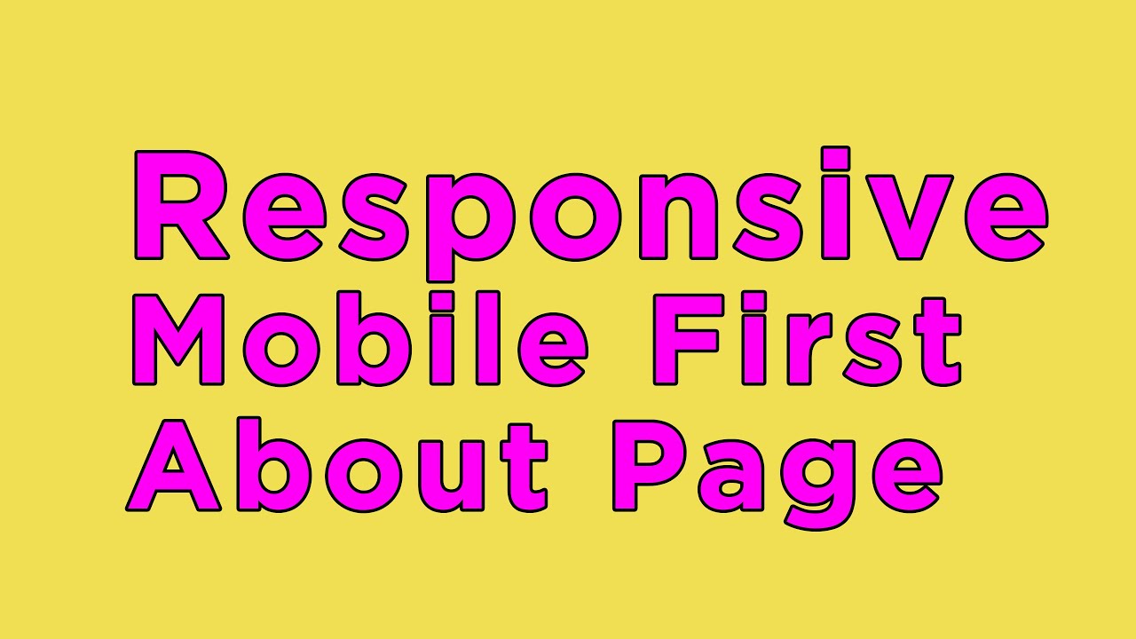 About Page Responsive CSS?