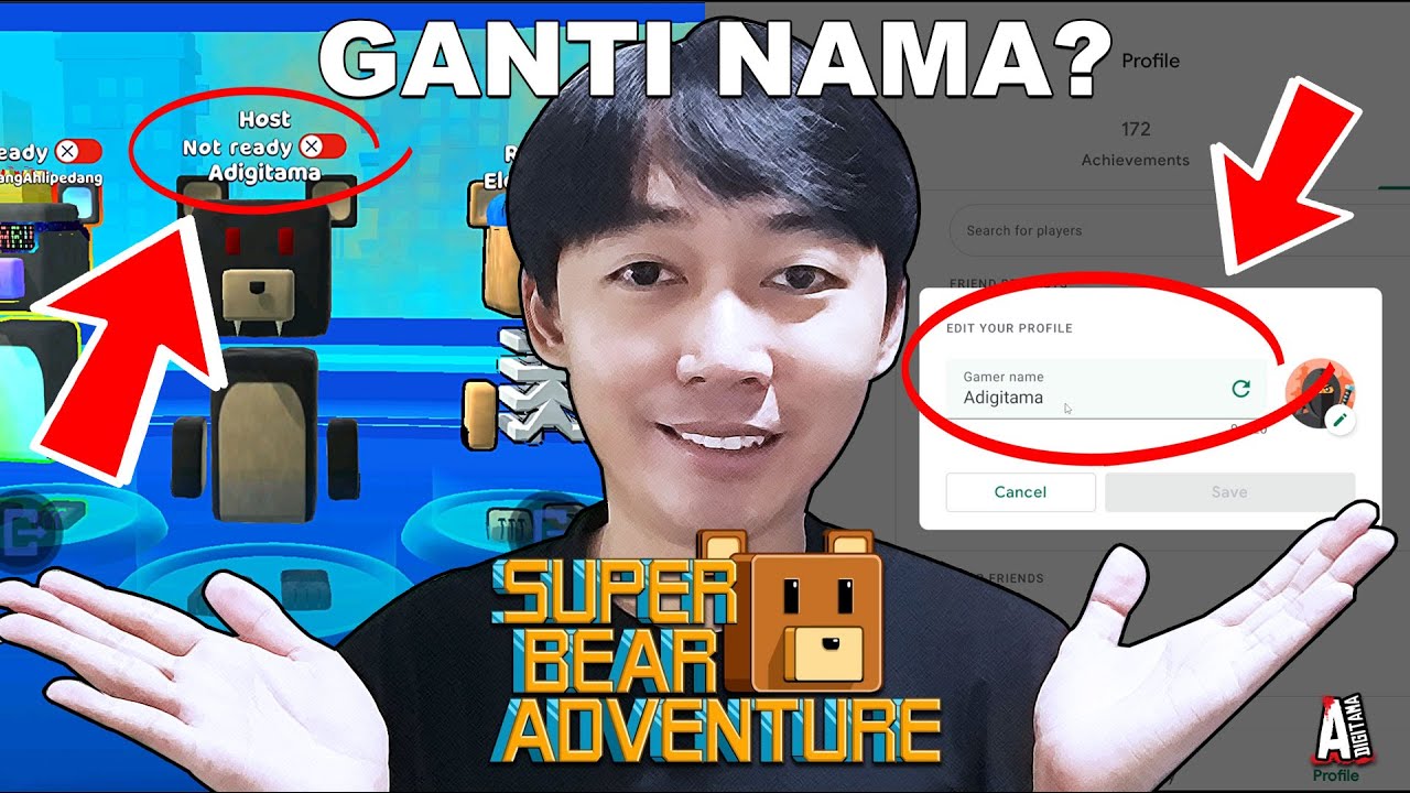 CARA GANTI NAMA SUPER BEAR ADVENTURE