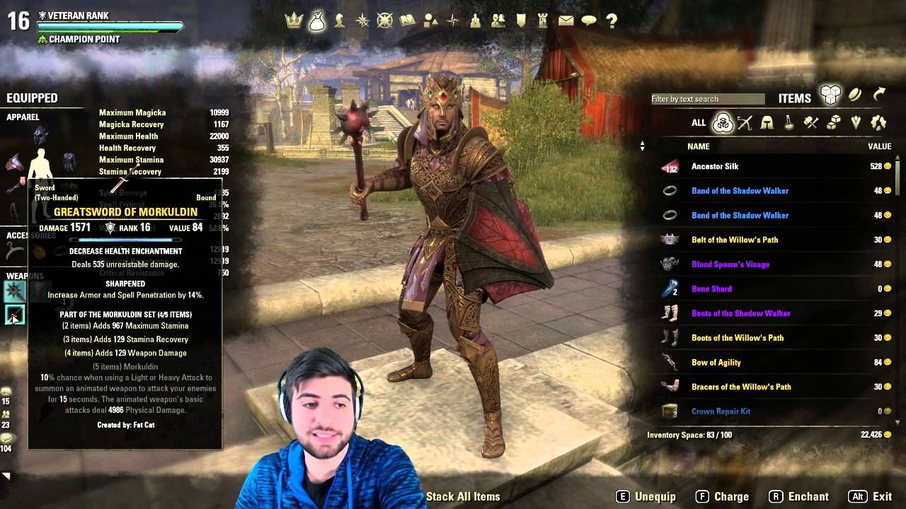 ESO: Stamina Nightblade 2016 - Build Video