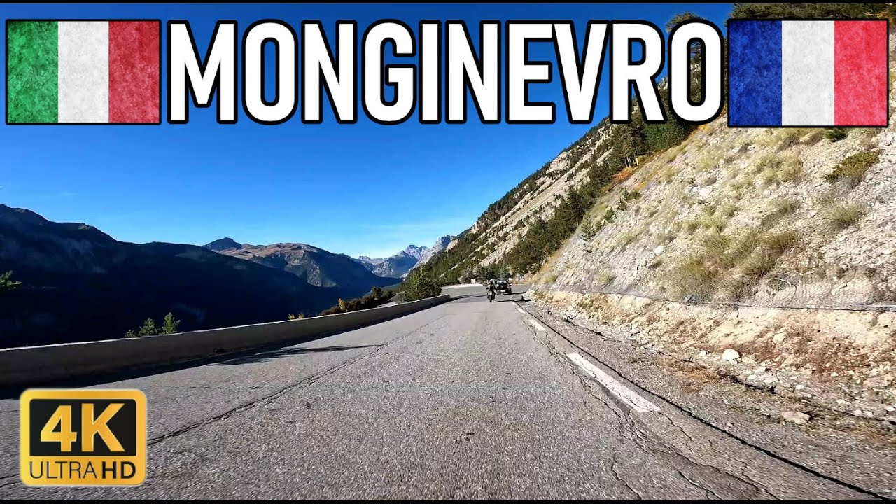 Extremely beautiful 4K Scenic Drive from ITALY to FRANCE via MONGINEVRO PASS 🇮🇹 🇫🇷