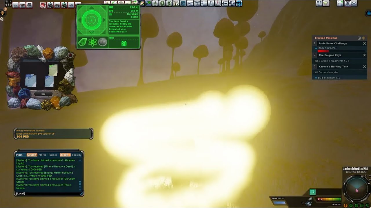 Entropia Universe - size 15 substantial HoF near Shinook Jungle