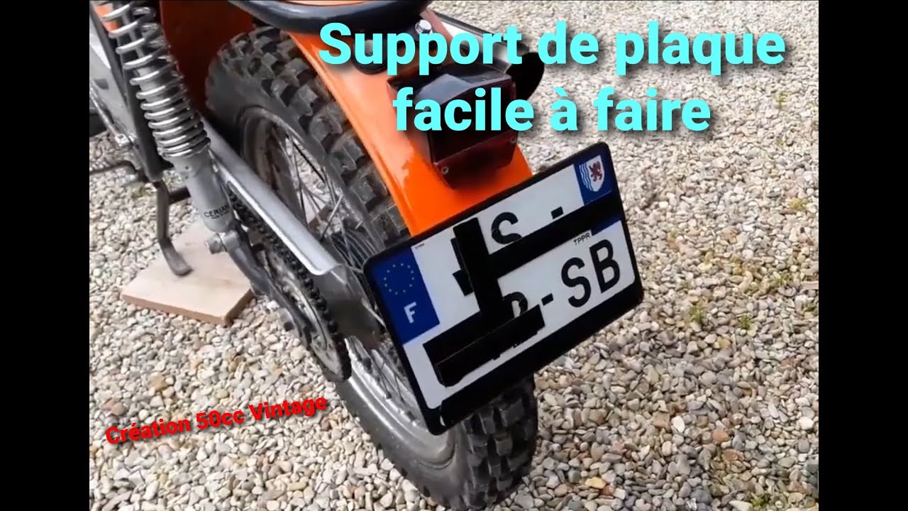 CREATION D'UN SUPPORT DE PLAQUE D'IMMATRICULATION MOTO
