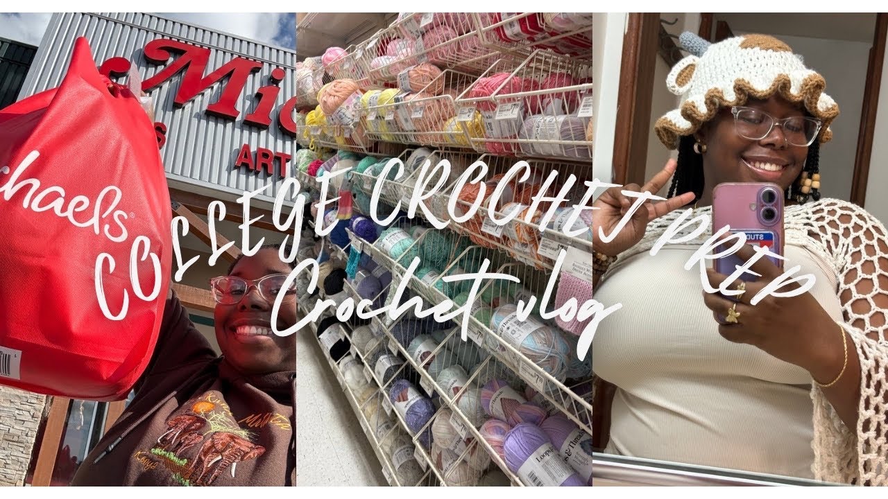 Crochet College Prep 🧶 | clearing out wips, crocheting room decor, yarn haul