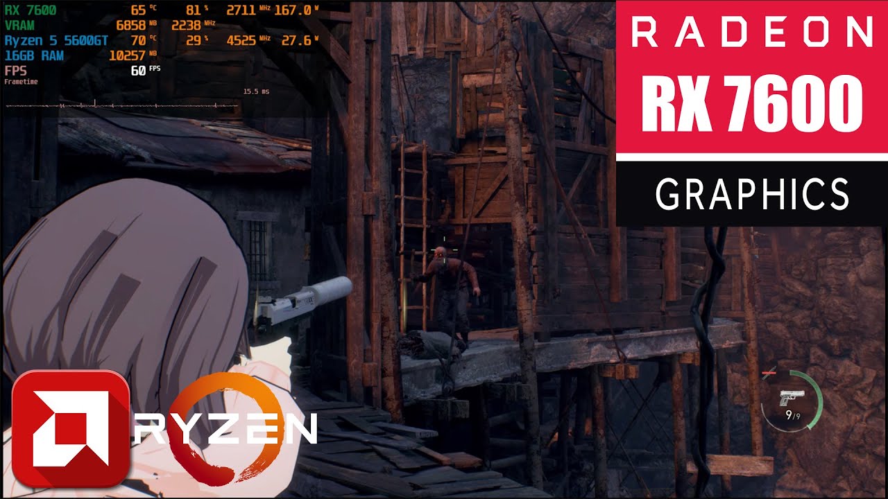 Resident Evil 4 : AMD RX 7600 8GB 1080P ULTRA Settings