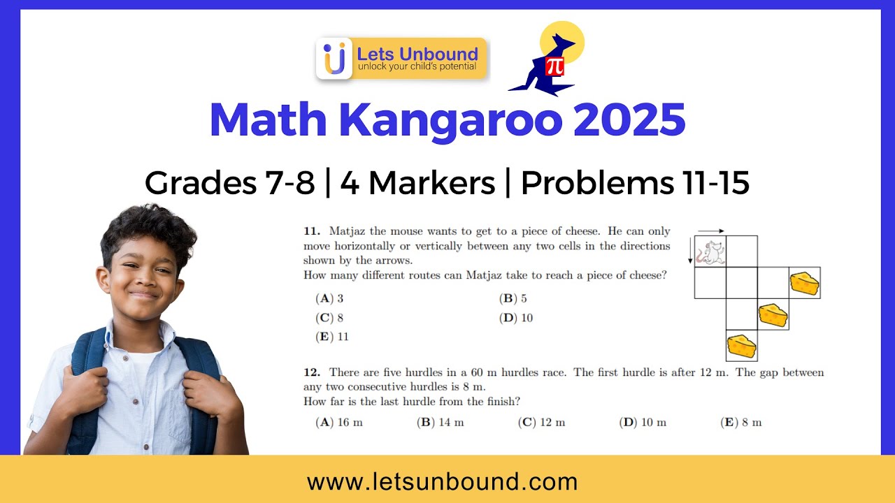 Math Kangaroo 2025 Solutions | 4 Markers | Grade 7-8 #Part 1