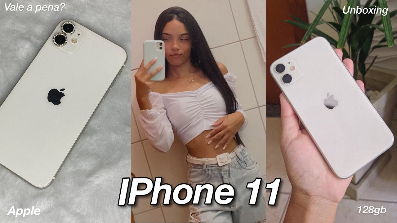 MEU NOVO CELULAR!! IPHONE 11 | Unboxing, branco, 128gb - VALE A PENA EM 2024?!